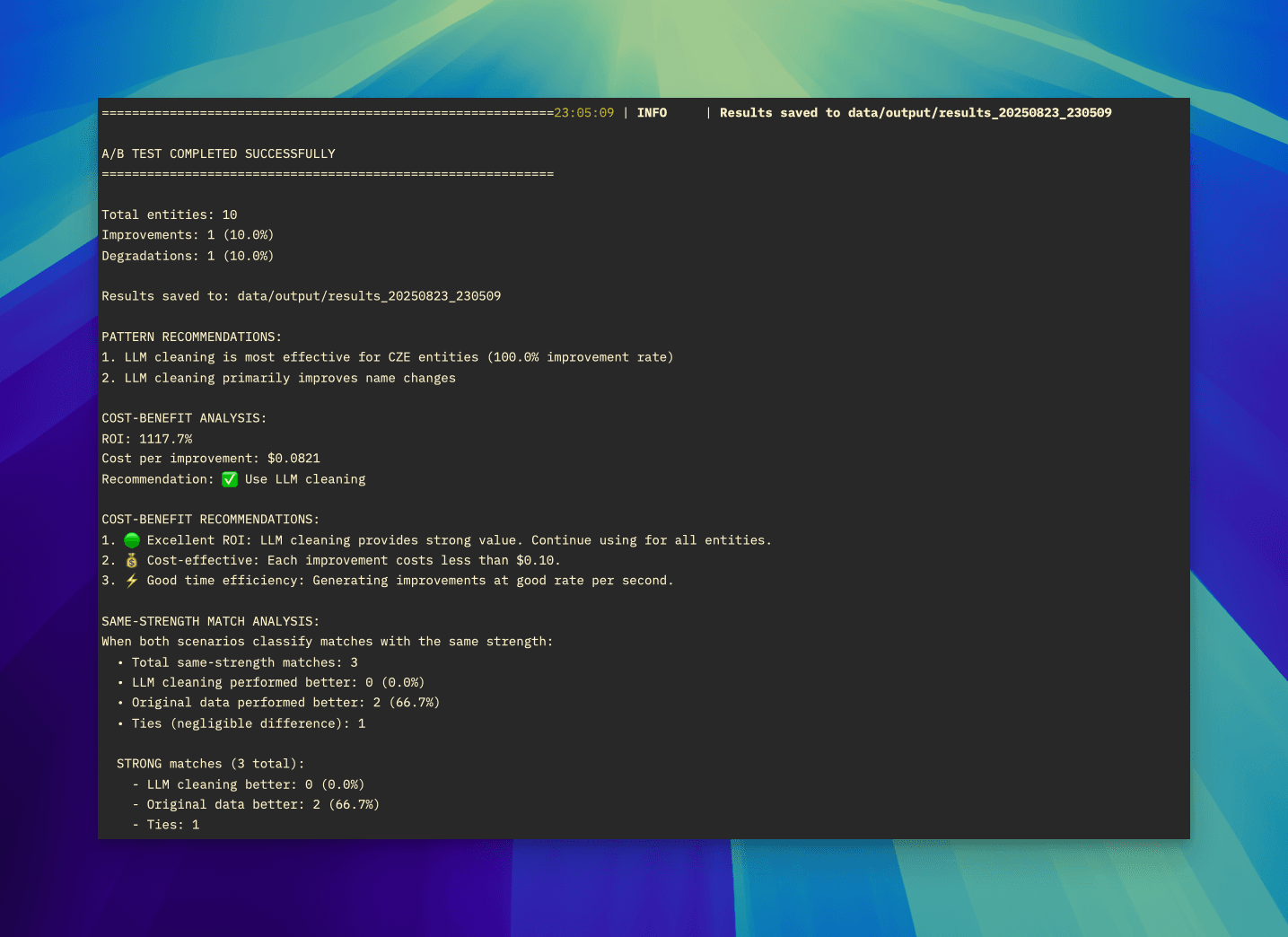 Cleaner A/B Testing screenshot